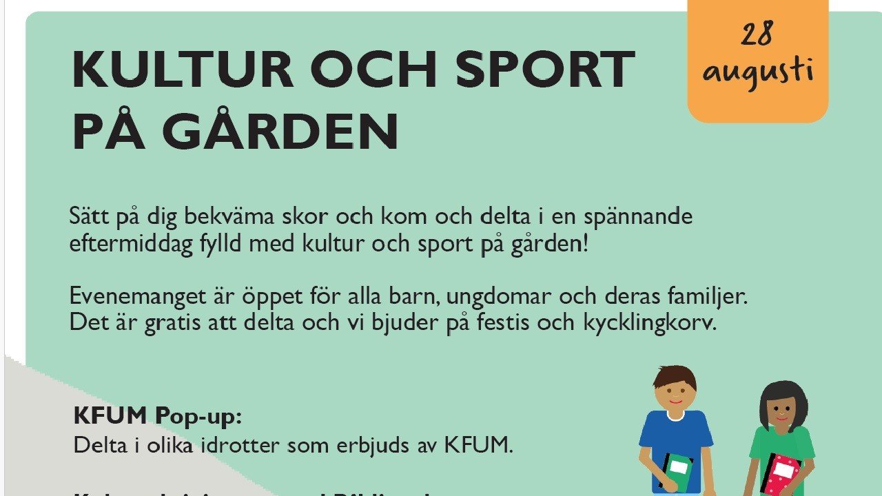 infobild om kultur och sport i Kristinehamn.